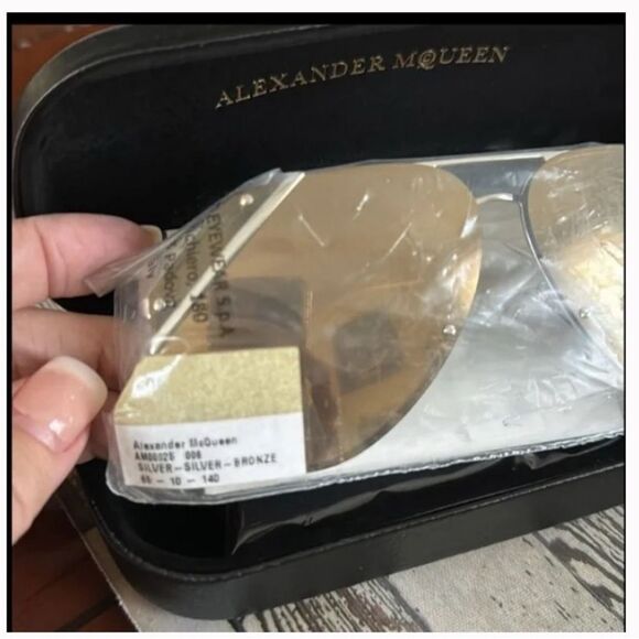 NWT Alexander McQueen 65MM Aviator Sunglasses - Picture 4 of 4